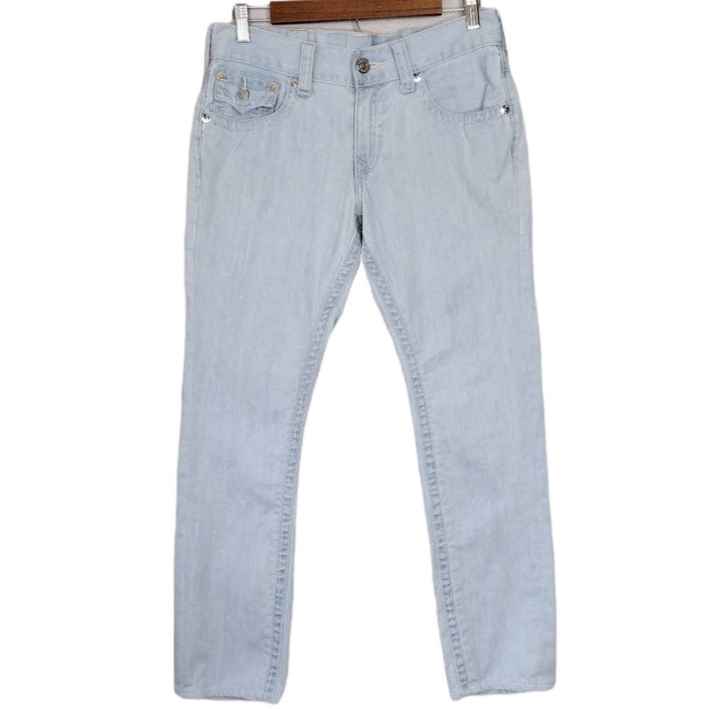 True Religion Straight Leg Women's Light Blue Casual Jeans Sz 29